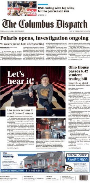 Columbus dispatch newspaper - Access today’s newspaper online with the e-Edition, a digital copy of our paper with additional content and access to papers from the last 30 days. If you continue to have problems, you can call ...